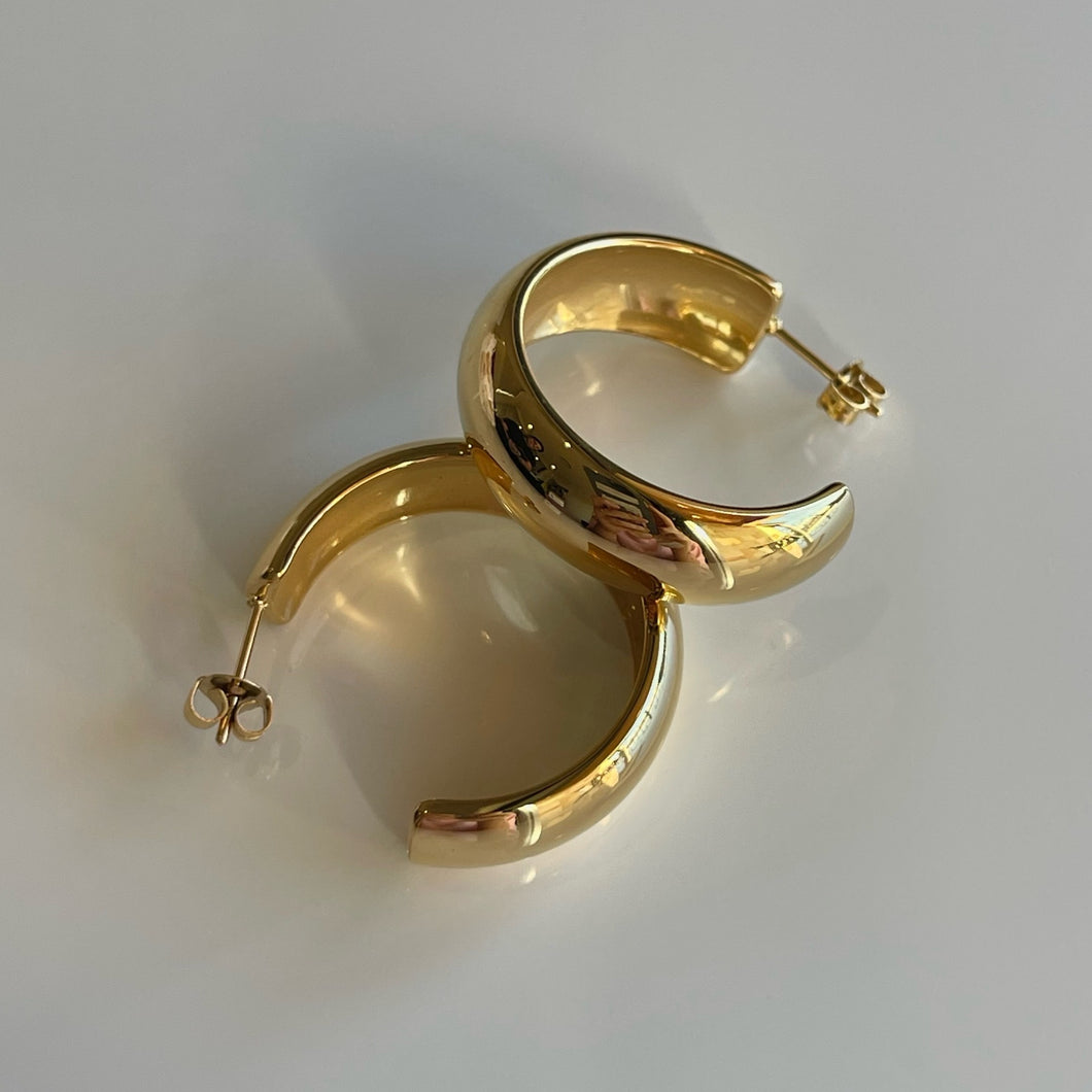 Serena Hoops | 18k Gold Plated