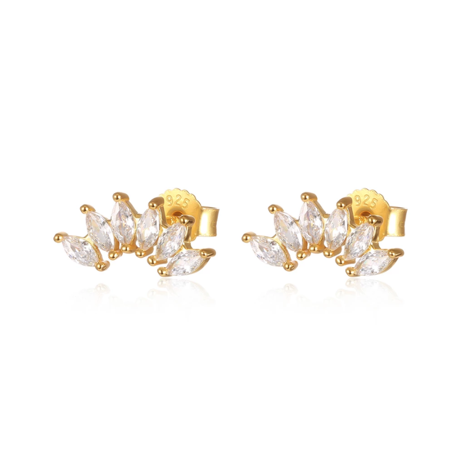 Gianna Stud Earrings | 18k Gold Plated