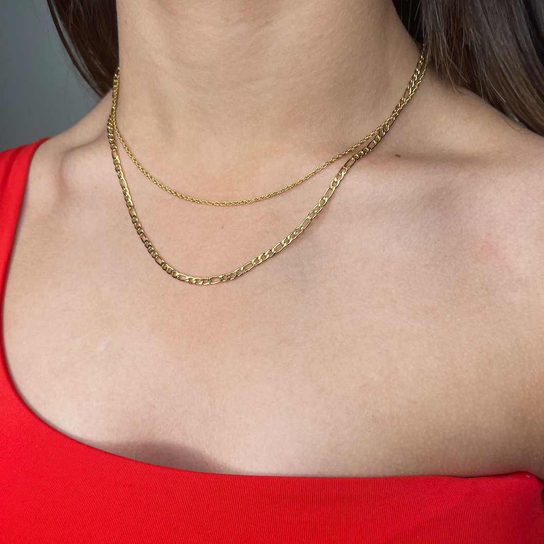 Iris Double Layer Chain | 18k Gold Plated