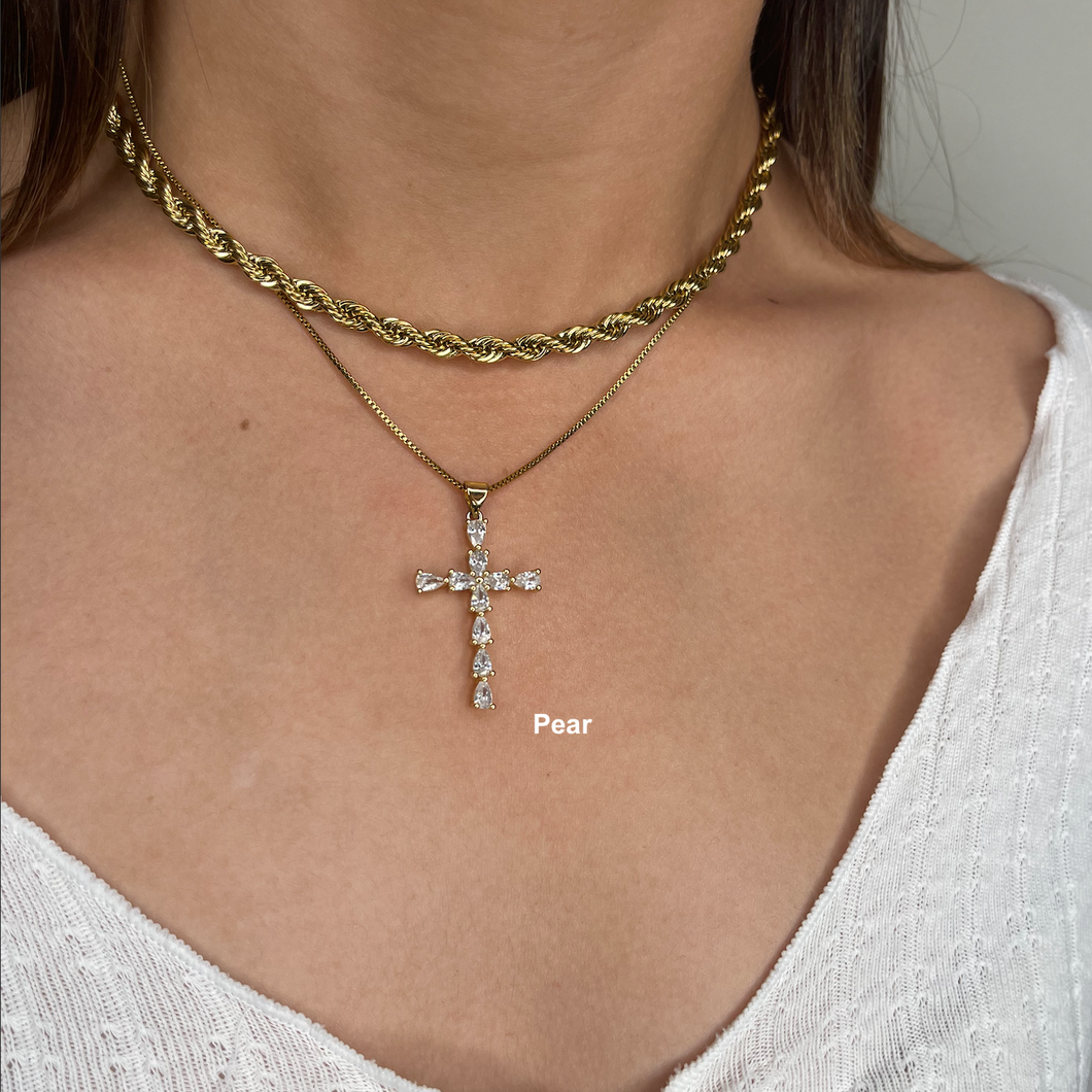 Mercy Cross Necklaces | 18k Gold Plated