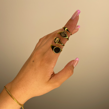 Load image into Gallery viewer, Delilah Signet Rings | 18k Gold Plated
