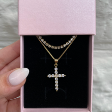 Load image into Gallery viewer, Mercy Cross Necklaces | 18k Gold Plated
